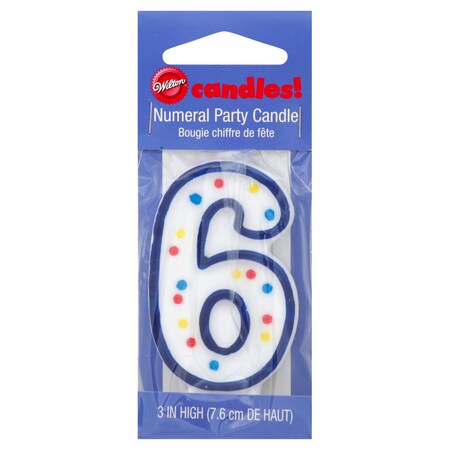 Wilton Enterprises Wlt Candle Numeral 6 /Purple 350923